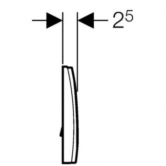 115.120.46.1 смывная клавиша DELTA11 пласт (хром мат) Santreyd  - Вид №2