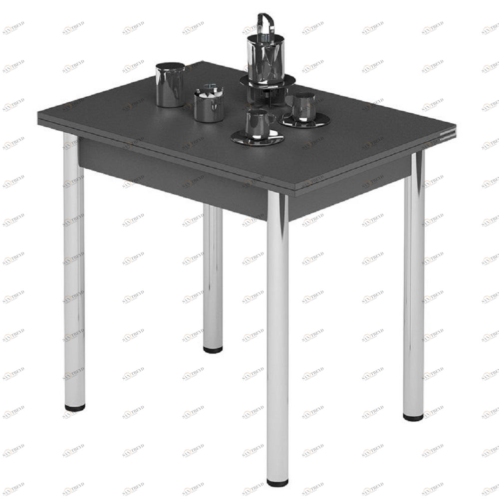 Обеденный стол раздвижной антрацит Leset "Лиль 1Р" IMPEX  00-3967152 Черный 