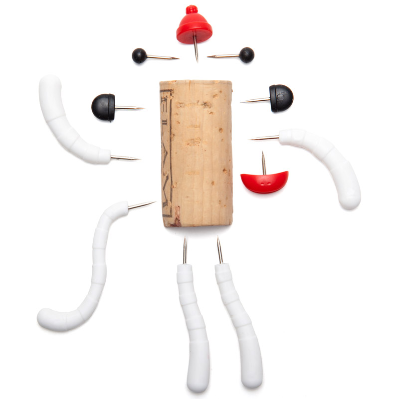 Декор для винной пробки classics мартышка MONKEY BUSINESS ДИЗАЙНЕРСКИЕ 00-3862917 Белый;красный  - Вид №2