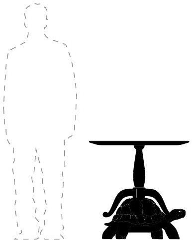 Qeeboo Журнальный столик из дерева и полиэтилена Turtle carry sun-id-1404855 - Вид №4