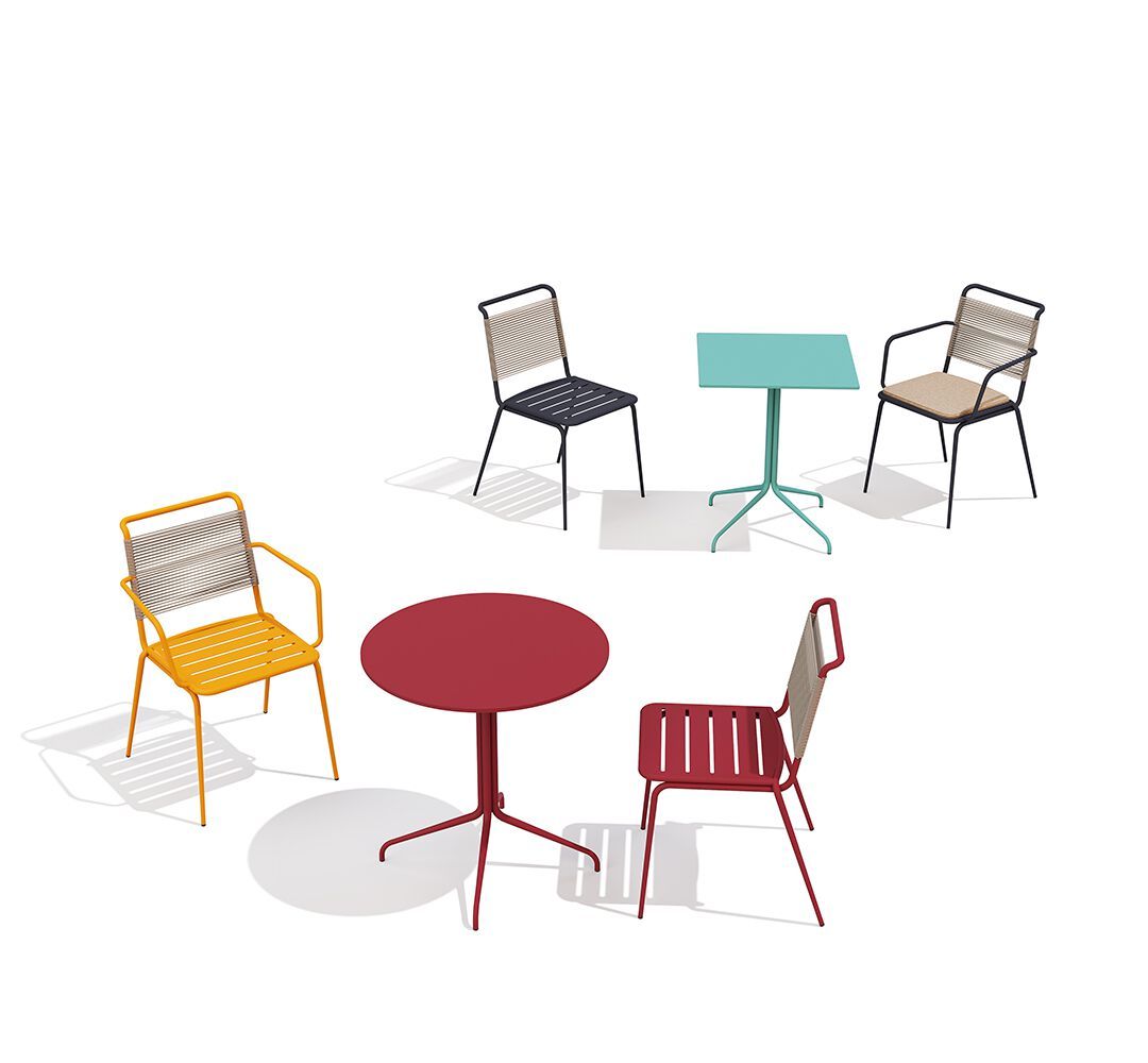 Квадратный стальной стол с порошковым покрытием BABEL D Kissi ARCH-00080039 - Вид №3