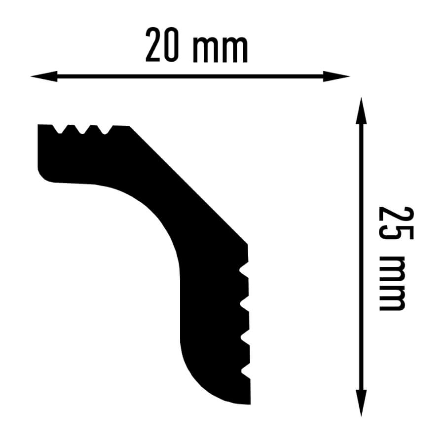 Плинтус потолочный Плинтэкс С 20/25 (232 шт) STSR-2109  - Вид №1