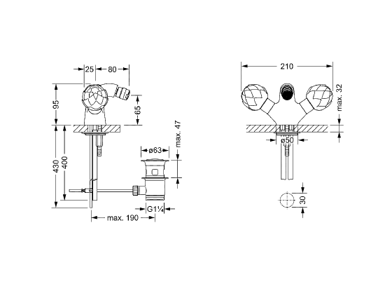 Смеситель для биде на одно отверстие ½“ JOERGER Belledorновинка 631.10.100.000-AA - Вид №1