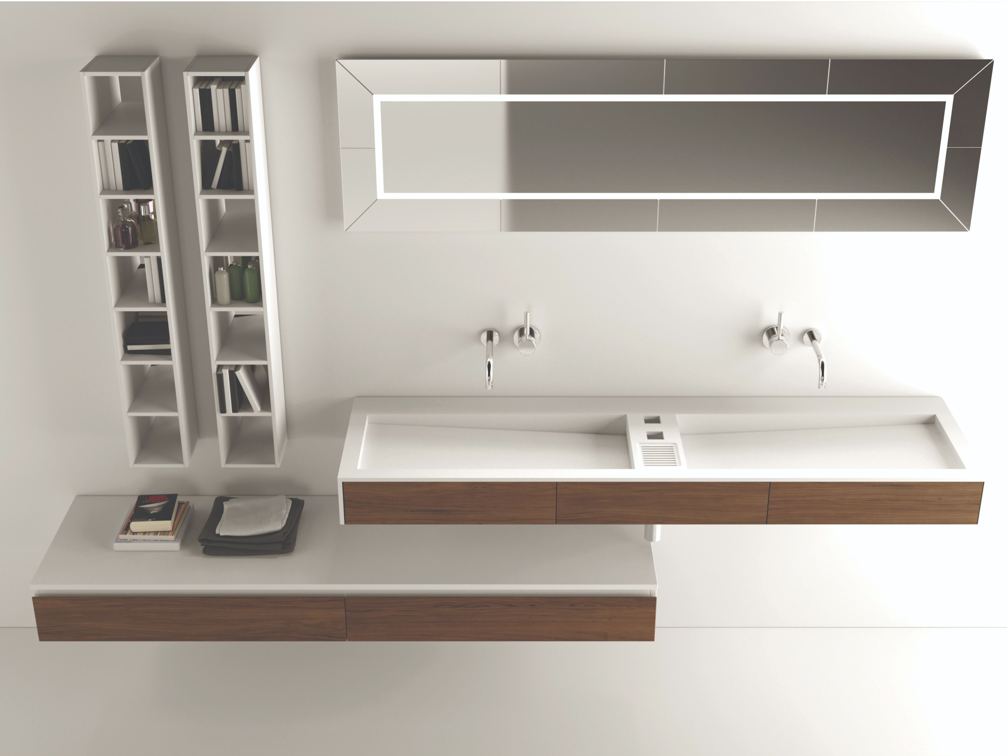 Прямоугольная подвесная раковина из твердой поверхности MOMA Design XS ARCH-00123277 - Вид №1