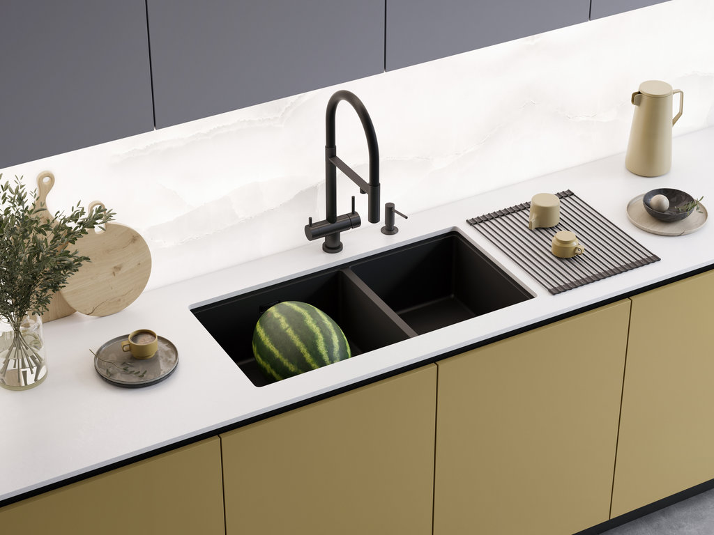 Кухонная мойка Taki 85-2-LB-U/IF Side LG OMOIKIRI 4997038 - Вид №3