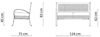 Vermobil 2-х местный садовый диван из металла Springtime Sp3131 - Вид №2