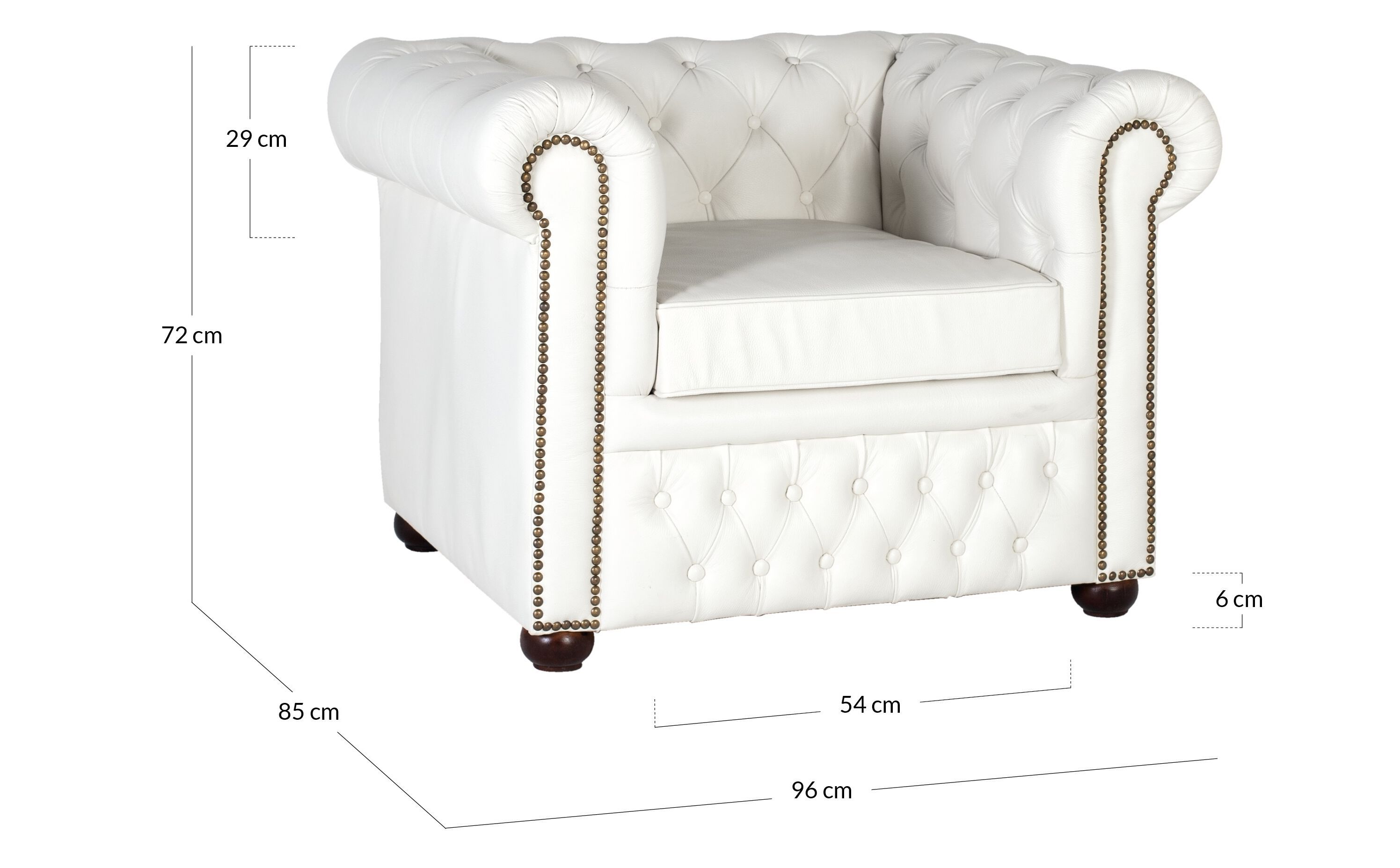 Кожаное кресло с подлокотниками Giner y Colomer 1762 ARCH-00094057 - Вид №5