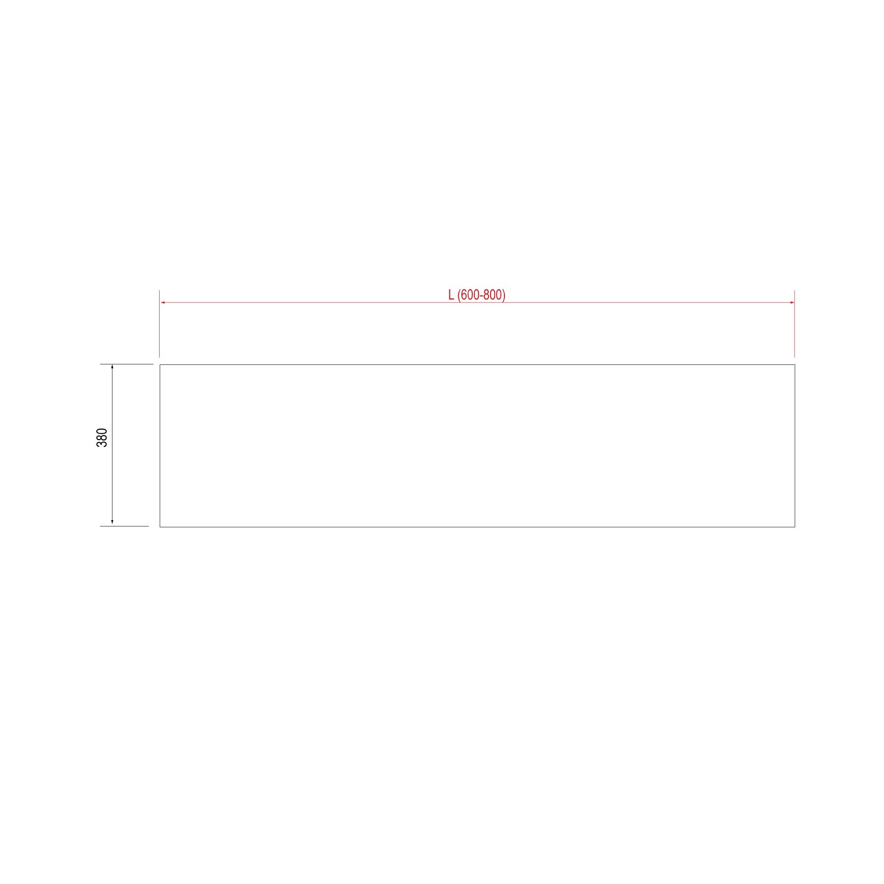 25945 SALGAR Полка COMPAKT 38 от 600 до 800 мм БЕТОН  - Вид №1
