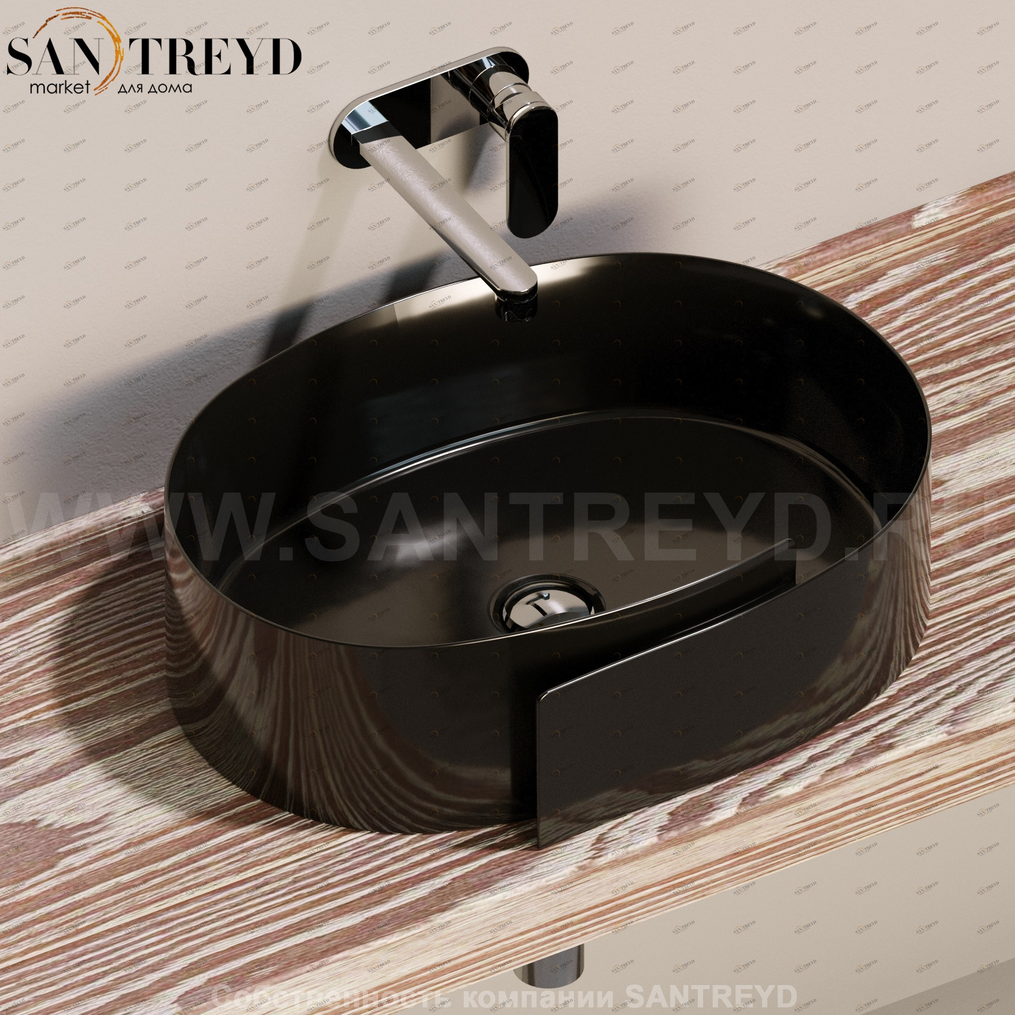 RL56L9017 Накладная раковина на столешницу  овальная Ceramica Flaminia Roll