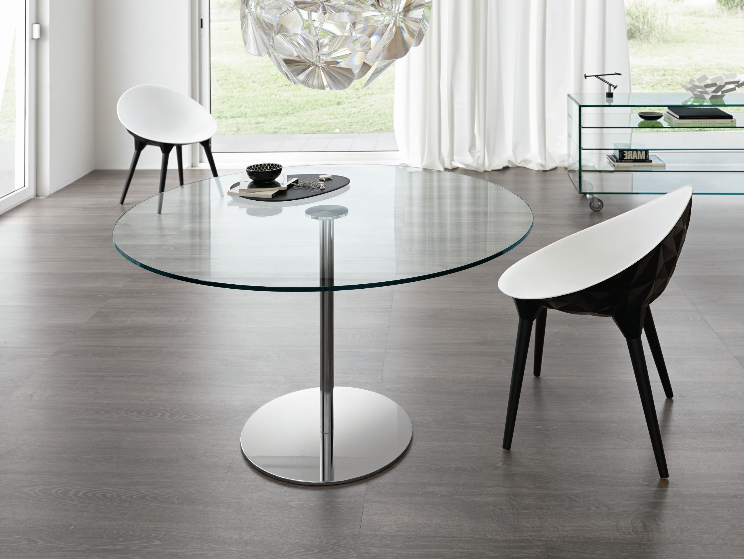 Круглый стол из закаленного стекла Tonelli Design ARCH-00054299 - Вид №1