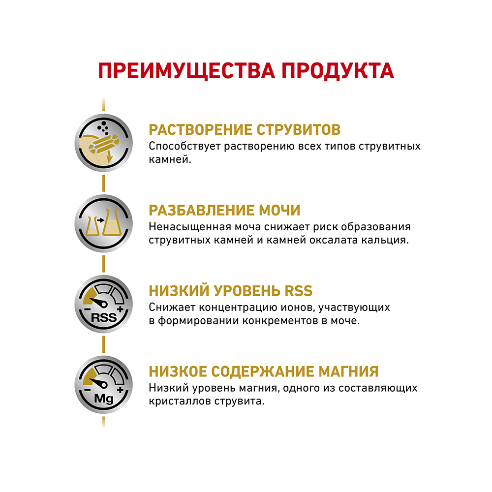 Т0023160 Корм для кошек Vet Diet Urinary S/O LP34 при мочекаменной болезни, птица сух. 1,5кг ROYAL CANIN  - Вид №4