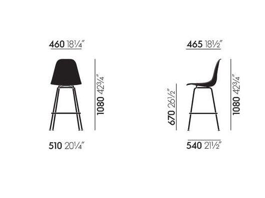 Пластиковый барный стул VITRA Пластиковый стул Eames ARCH-00126830 - Вид №1