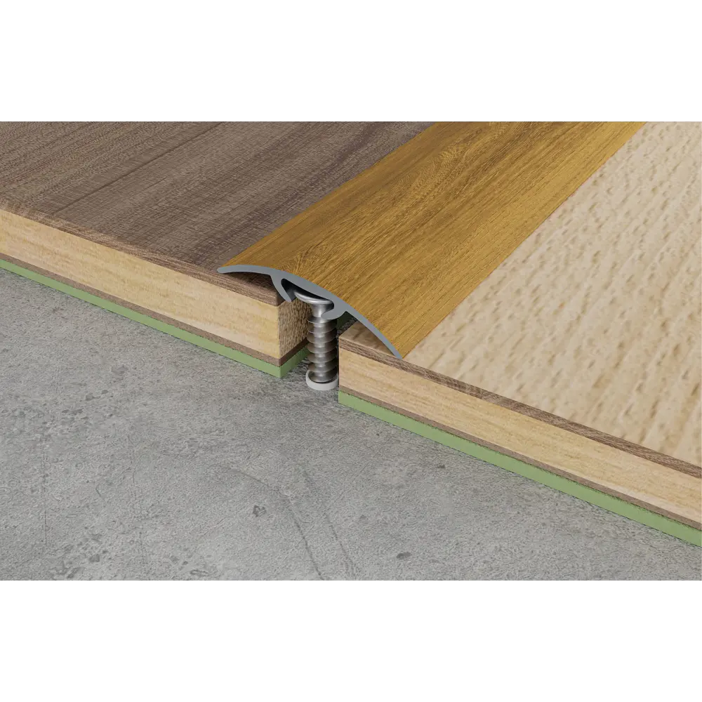Порог разноуровневый (кант) «Добро пожаловать» скрытый, 40х900х0-8 мм РУССКИЙ ПРОФИЛЬ STLM-2032288 - Вид №8