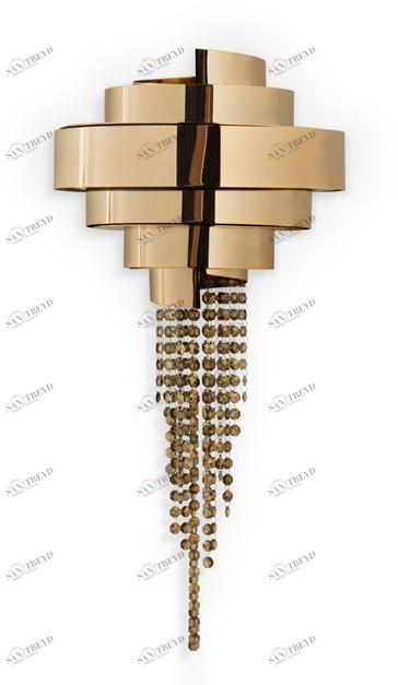 LUXXU Настенный светильник из латуни с кристаллами swarovski® Guggenheim sun-id-1363005