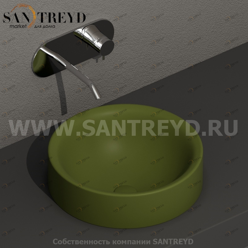 355811 Накладная раковина на столешницу  круглая Kerasan Nolita