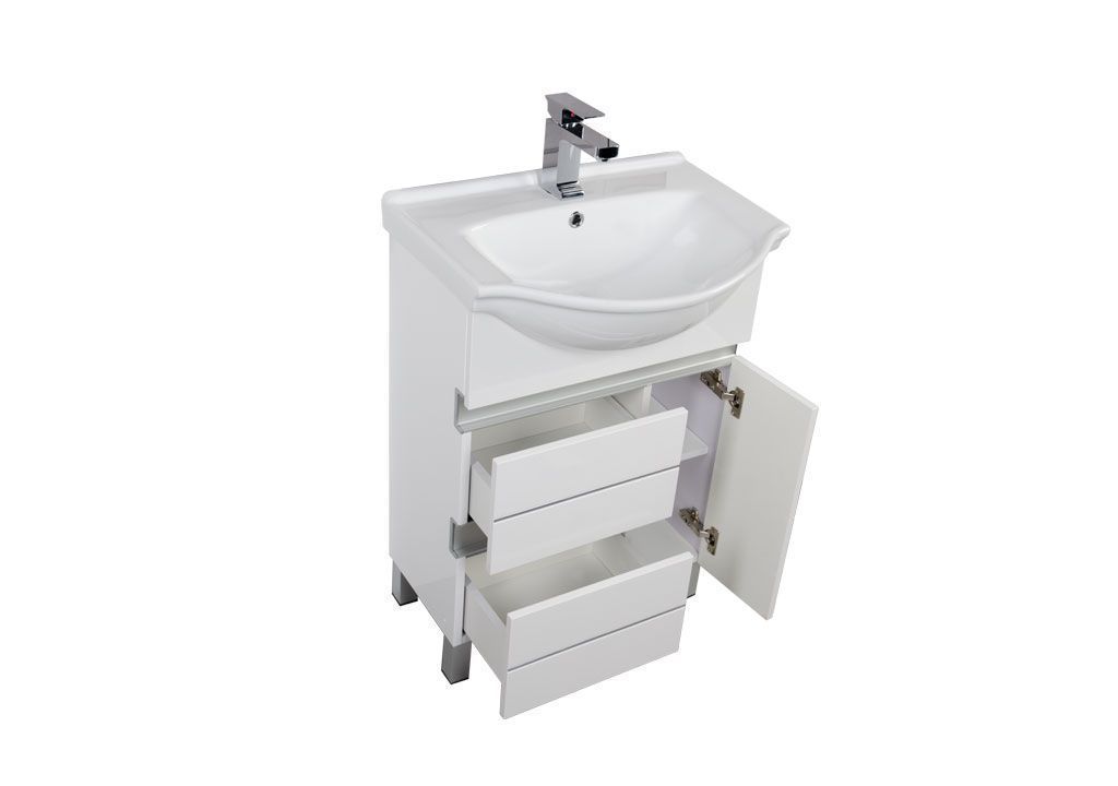 Тумба с раковиной Aquanet Доминика 60 белый 0017168400170121 - Вид №2