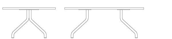 Деревянный овальный журнальный столик с металлическими ножками B-LINE AD.От ARCH-00100471 - Вид №6