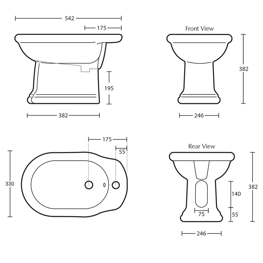 IMSR107 Напольное биде Bergier Bergier Imperial  - Вид №2