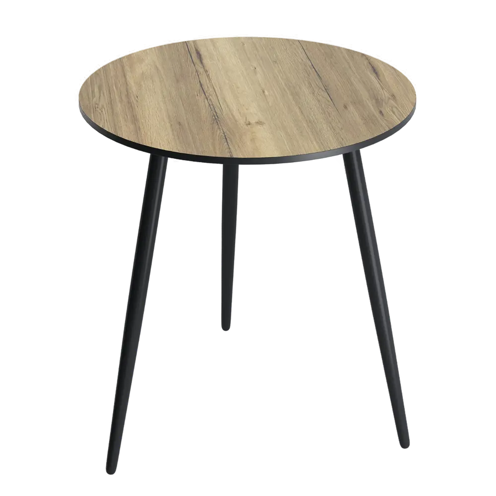 Стол кухонный 75x75 см круглый МДФ цвет коричневый 87504060 STLM-2209375 Santreyd Стол круглый
