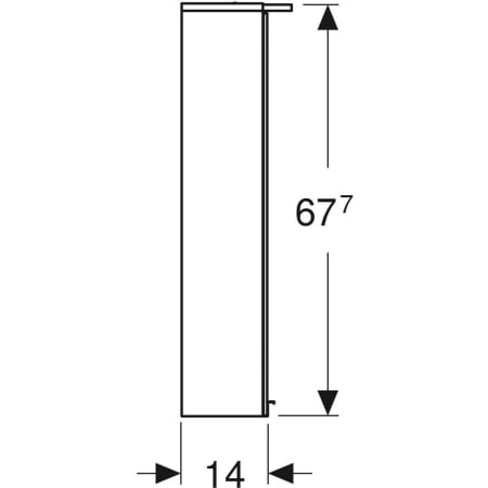 500.273.00.1 Зеркальный шкаф Geberit Option Basic с подсветкой и двумя дверями Geberit  - Вид №4