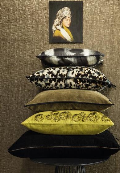 Élitis Прямоугольная подушка со съемным чехлом из хлопка с ручной вышивкой sun-id-1421852 - Вид №3