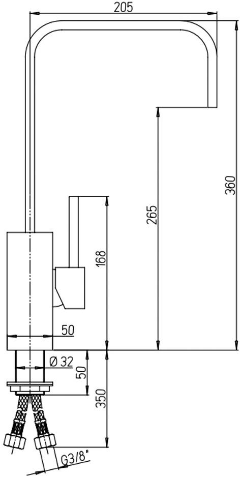 Paini Dax 84PW572R смеситель для кухни  - Вид №1