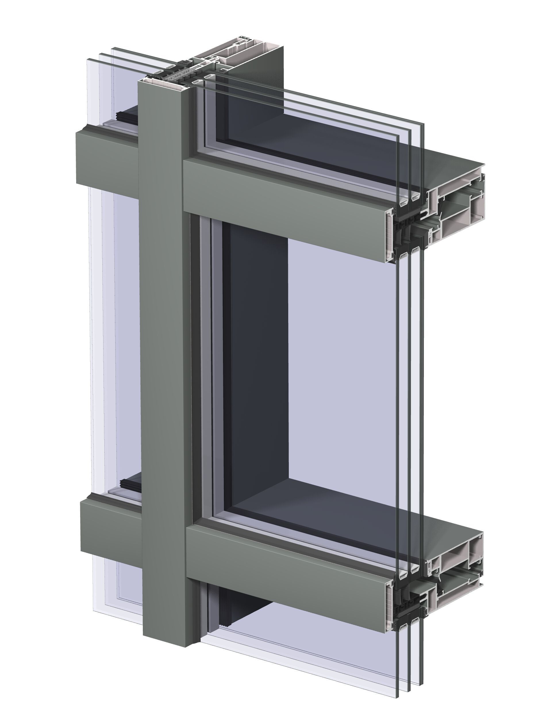 Открывающиеся элементы с выдвижной створкой, встроенные в фасад Reynaers Aluminium ConceptWall ARCH-00134984 - Вид №6