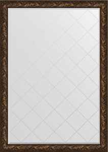 BY 4502 Зеркало с гравировкой в багетной раме - византия бронза 99 mm EVOFORM Exclusive-G