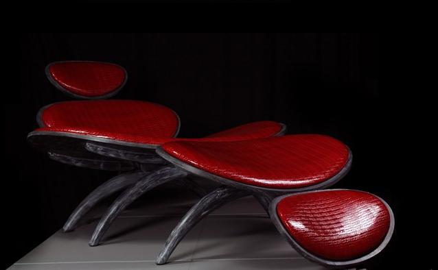 MORADA Кресло из орехового дерева и кожи Dragonfly Dragonfly lg - Вид №3