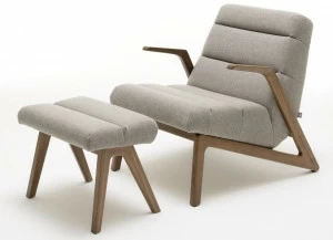 Rolf Benz Кресло из ткани с подлокотниками Rolf benz 580