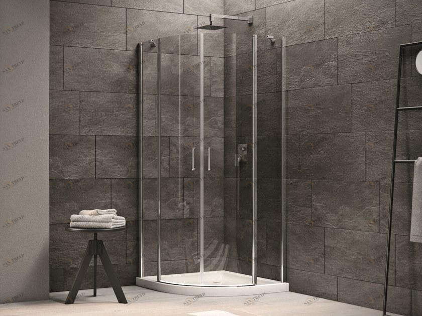 INDA® Полукруглая стеклянная душевая кабина с распашной дверцей Claire design B577…0