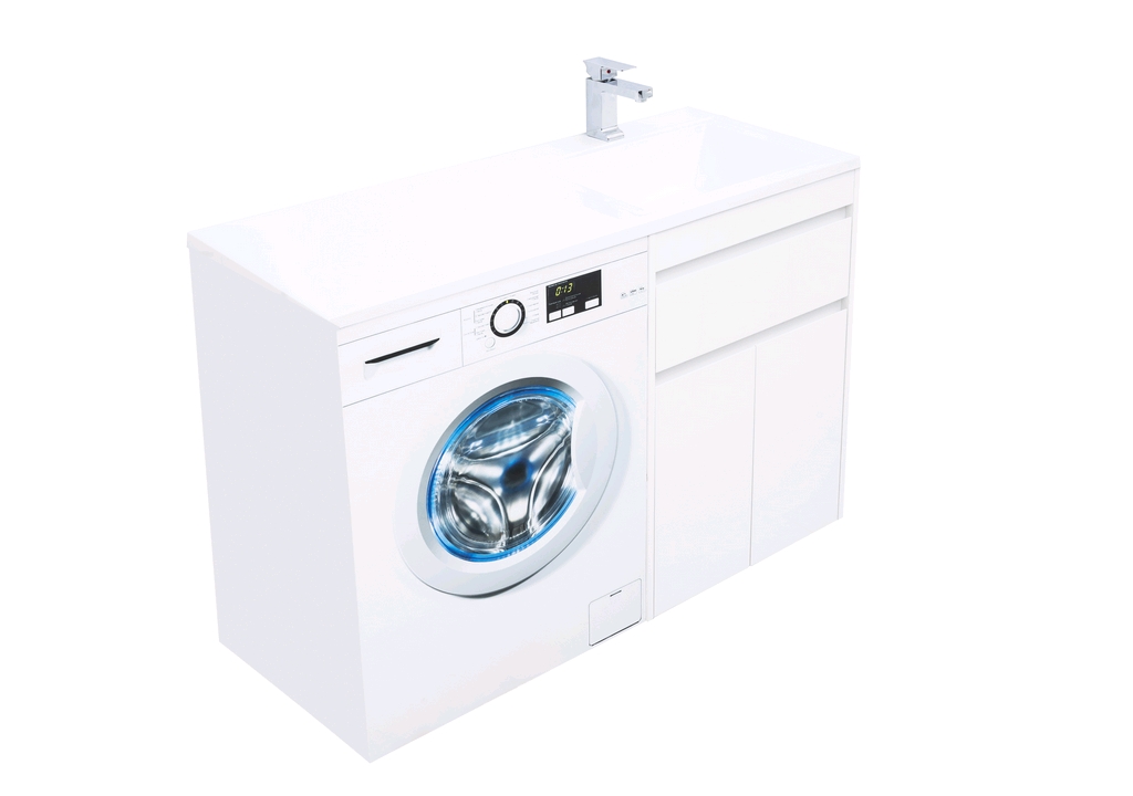 Тумба с раковиной Aquanet Токио 120 R белый (напольная, 1 ящик, 2 дверцы) 0023774500235500 - Вид №9