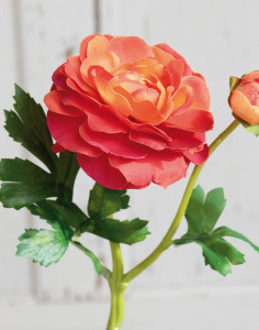 2450 334 a3 Лютик шелковый, 1 цветок, 1 бутон, 32 см, оранжевый H-andreas