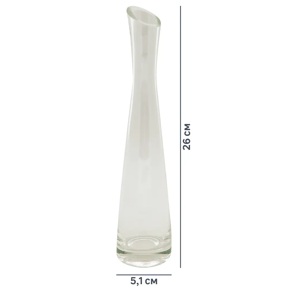 Santreyd - Стеклянная ваза с косым срезом для цветочных композиций 82223420 STLM-0022300 - Вид №5