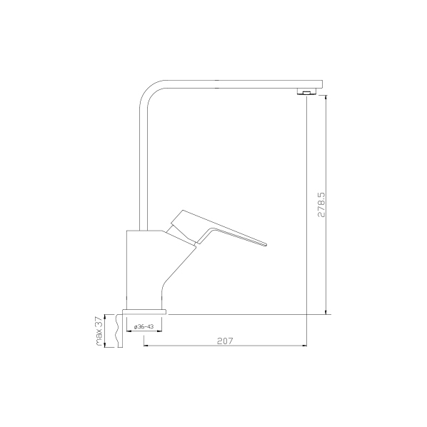 35-03P GRANO white  Смеситель для кухни  ARGO kran 3503pgranowhite - Вид №1