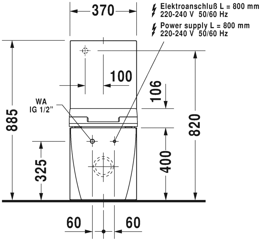 2129590000 Компакт унитаз с бачком Белый Duravit Starck 2 Германия - Вид №20