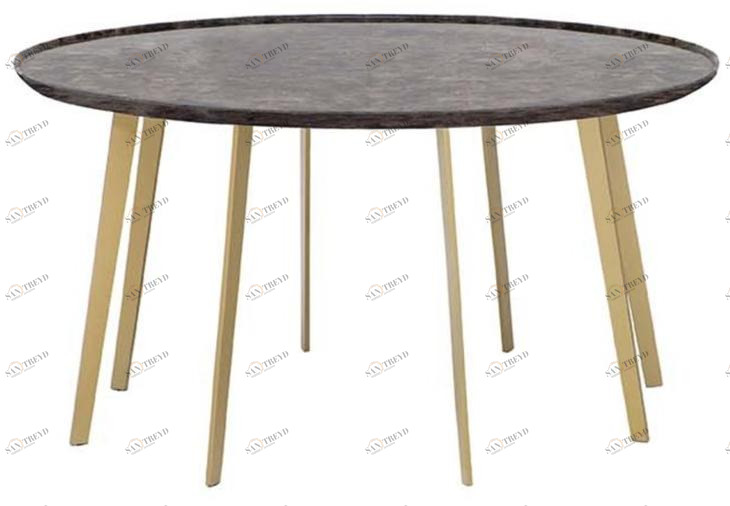Tonin Casa Высокий круглый мраморный журнальный столик с подносом  T6254 - t6253 