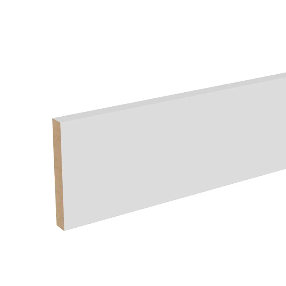 Добор 2070x238х8 мм ПВХ ламинация цвет белый под эмаль КРОНОПРОФИЛЬ STLM-2096984