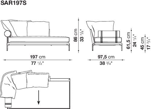 Угловой диван из ткани B&B Italia Атолл ARCH-00091854 - Вид №46