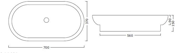 Накладная раковина на столешницу  овальная Ceramica Globo Lavabi sun-id-1476809 - Вид №1