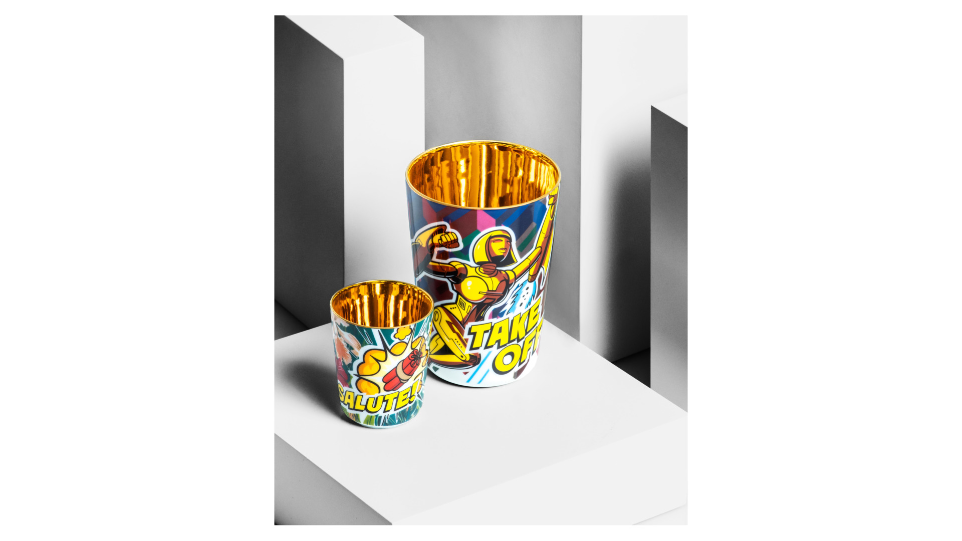 10650436 Sieger by Furstenberg Кубок для воды Sieger by Furstenberg " Глоток золота. Ангел -А" 350мл Фарфор  - Вид №2