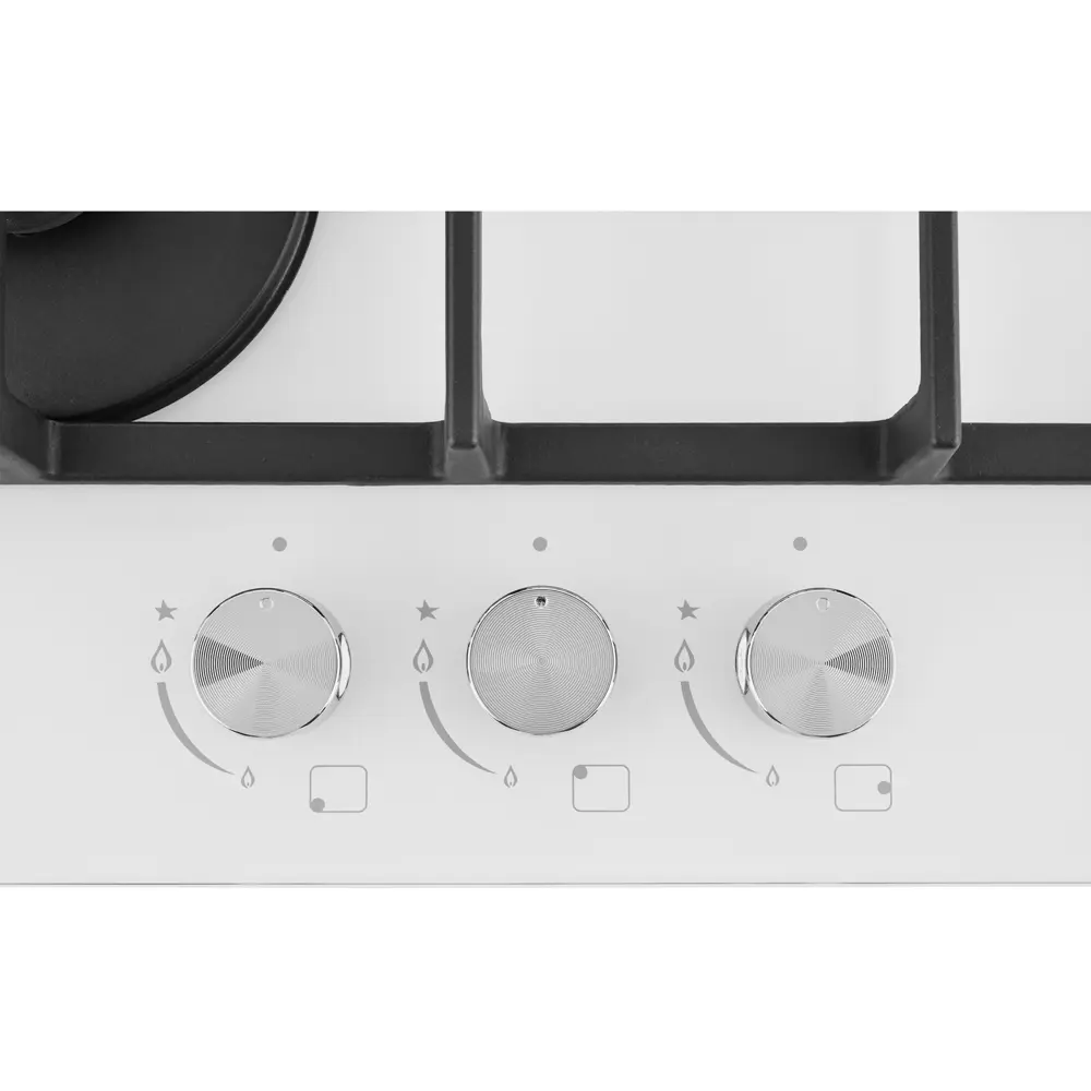 Газовая варочная панель Zugel ZGH453W 45 см 3 конфорки цвет белый STLM-2000376 - Вид №3