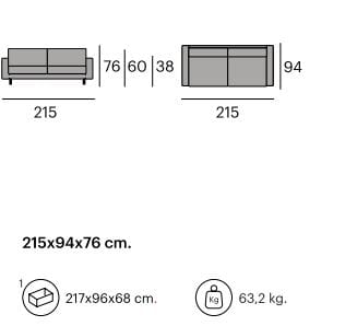3-местный тканевый диван Pilma талия ARCH-00110529 - Вид №2
