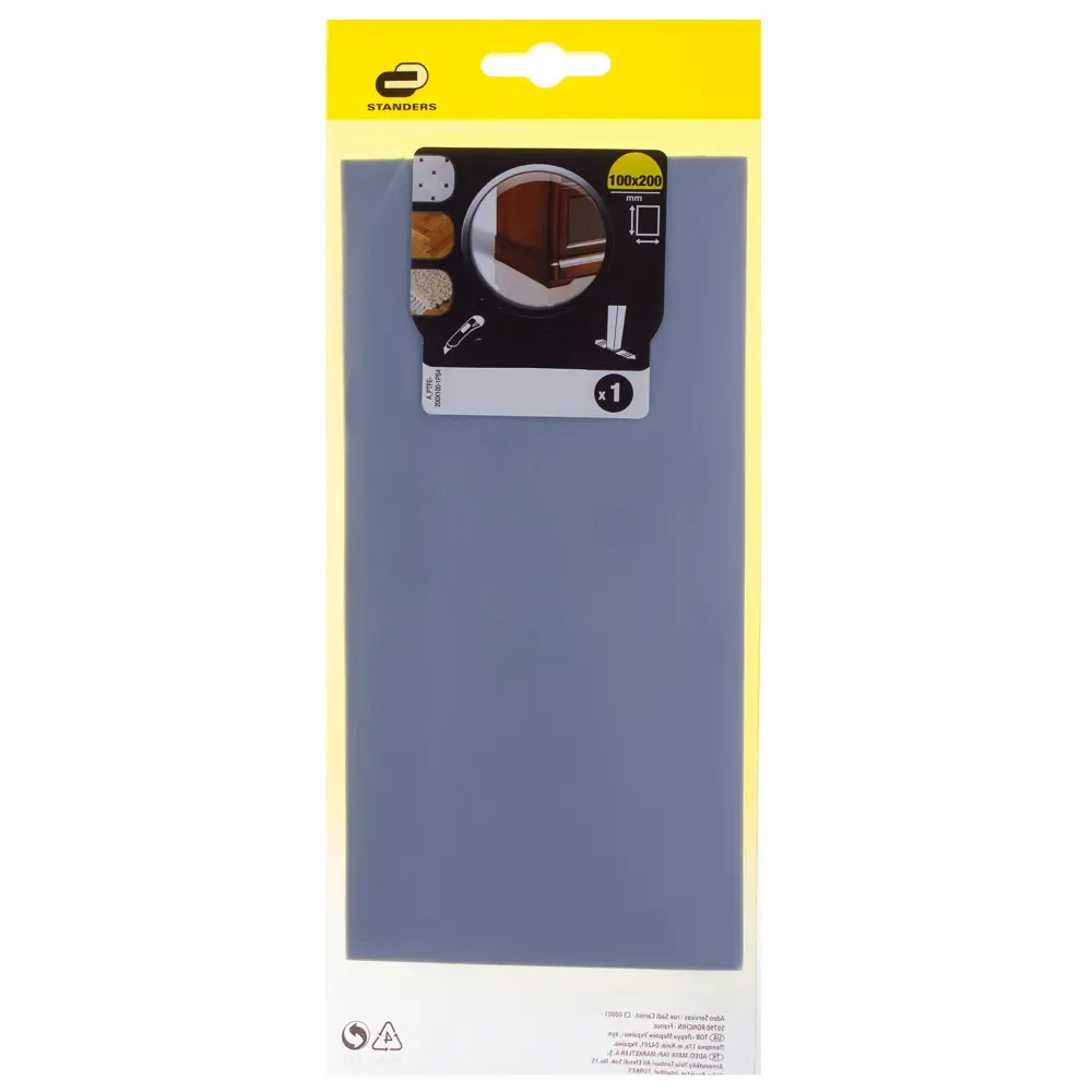 Лист Standers PTFE 200x100 мм, прямоугольные, пластик, цвет серый 14158052 STLM-2031346  - Вид №2