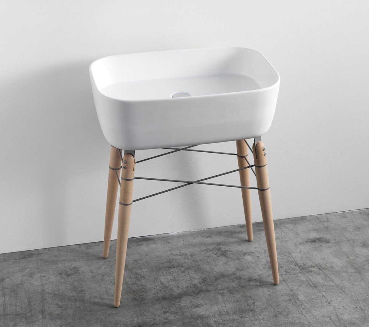 com_RAY Напольная раковина стоящая прямоугольная Ex.T  - Вид №1