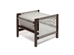 Садовая подставка для ног из веревки и красного дерева