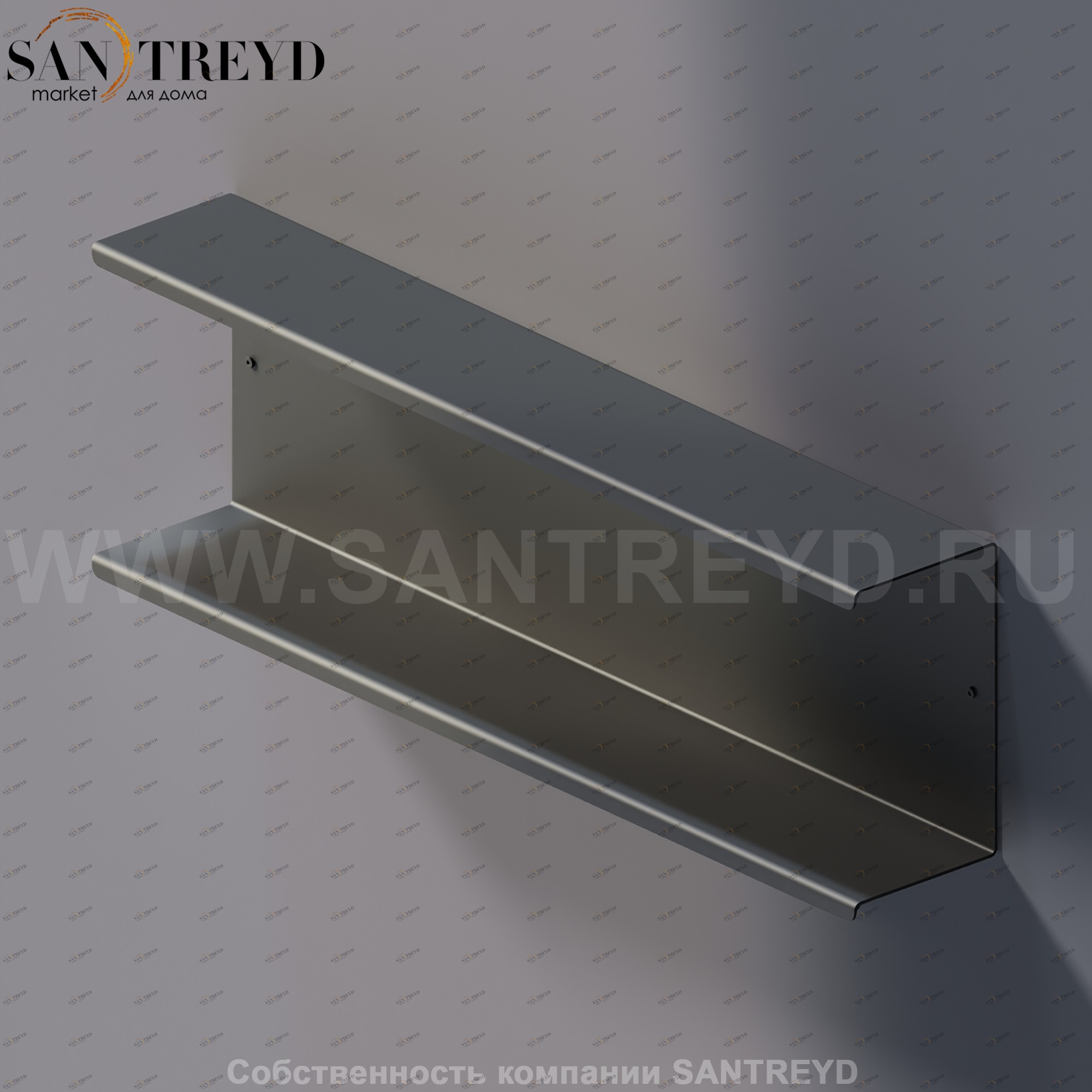 Agape MACH 2 Двойная полка 60 см черная AMC20924E