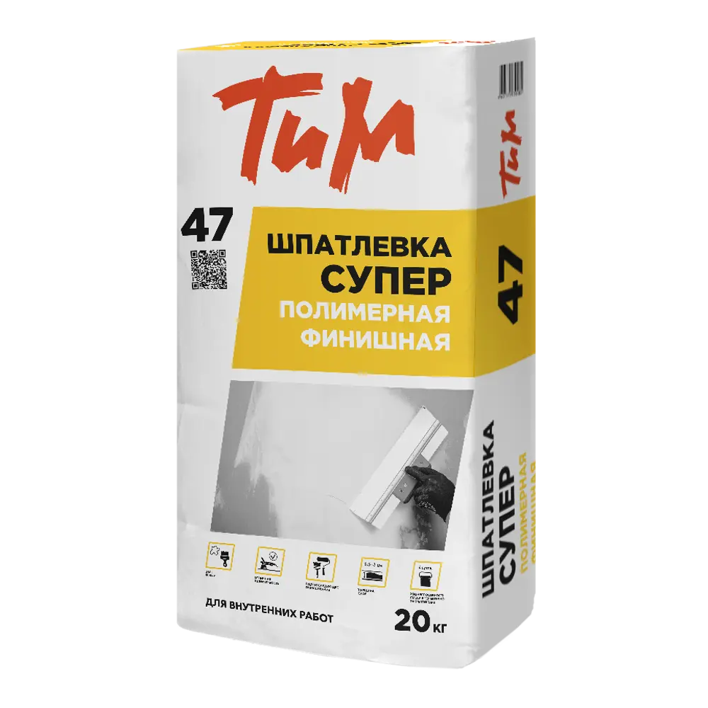 Шпатлёвка полимерная финишная Тим №47 Супер 20 кг 13679948 STLM-2197043