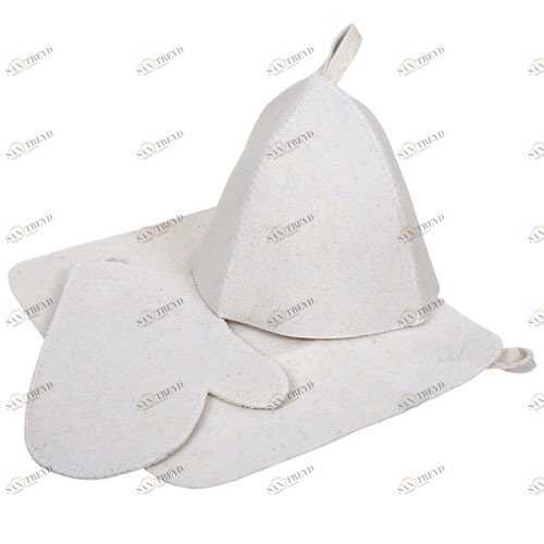 Комплект из 3-х предметов (Шапка, коврик, рукавица) Santreyd 5155