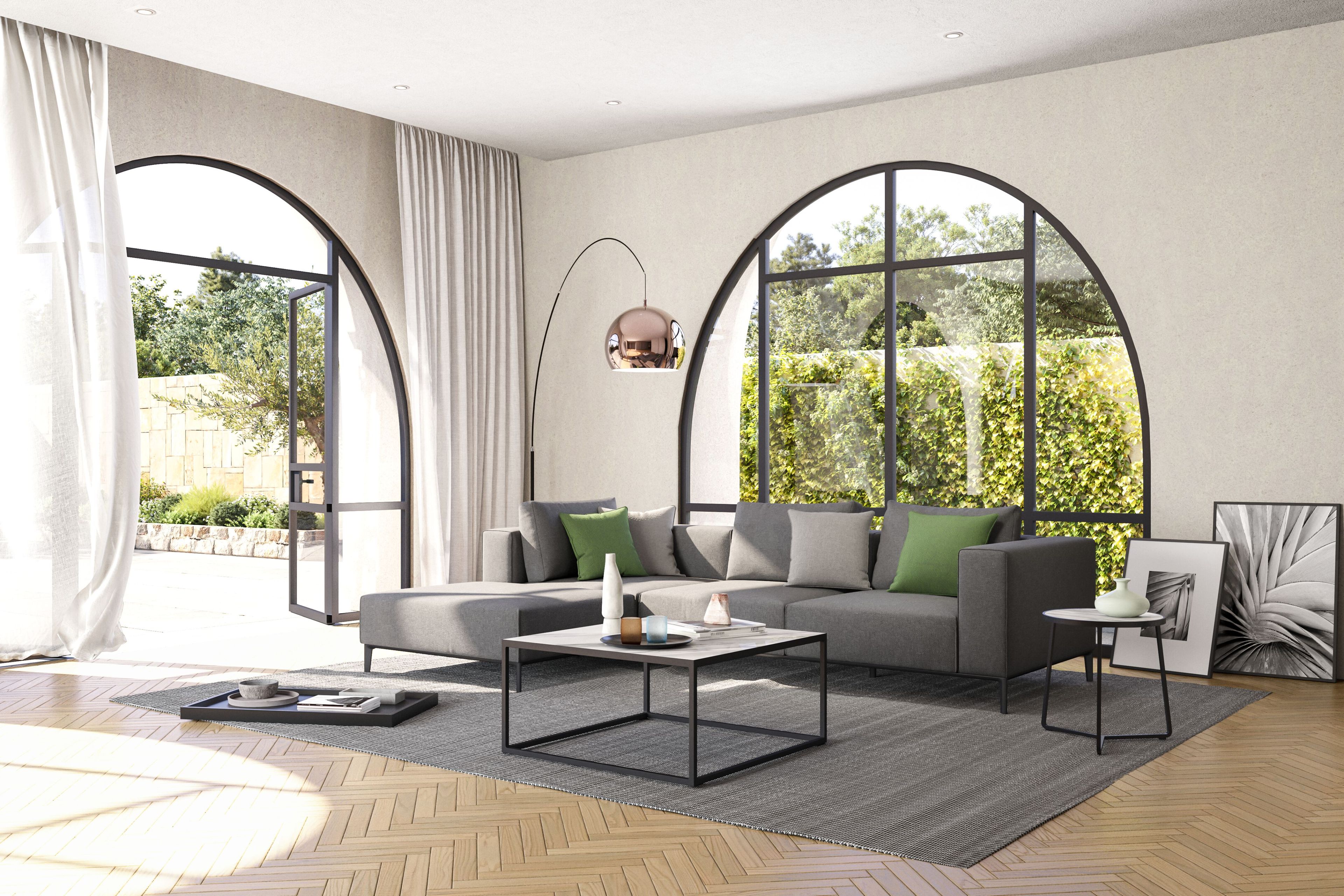 Круглый садовый журнальный столик с керамической столешницей VINEKO Мани ARCH-00012608 - Вид №1